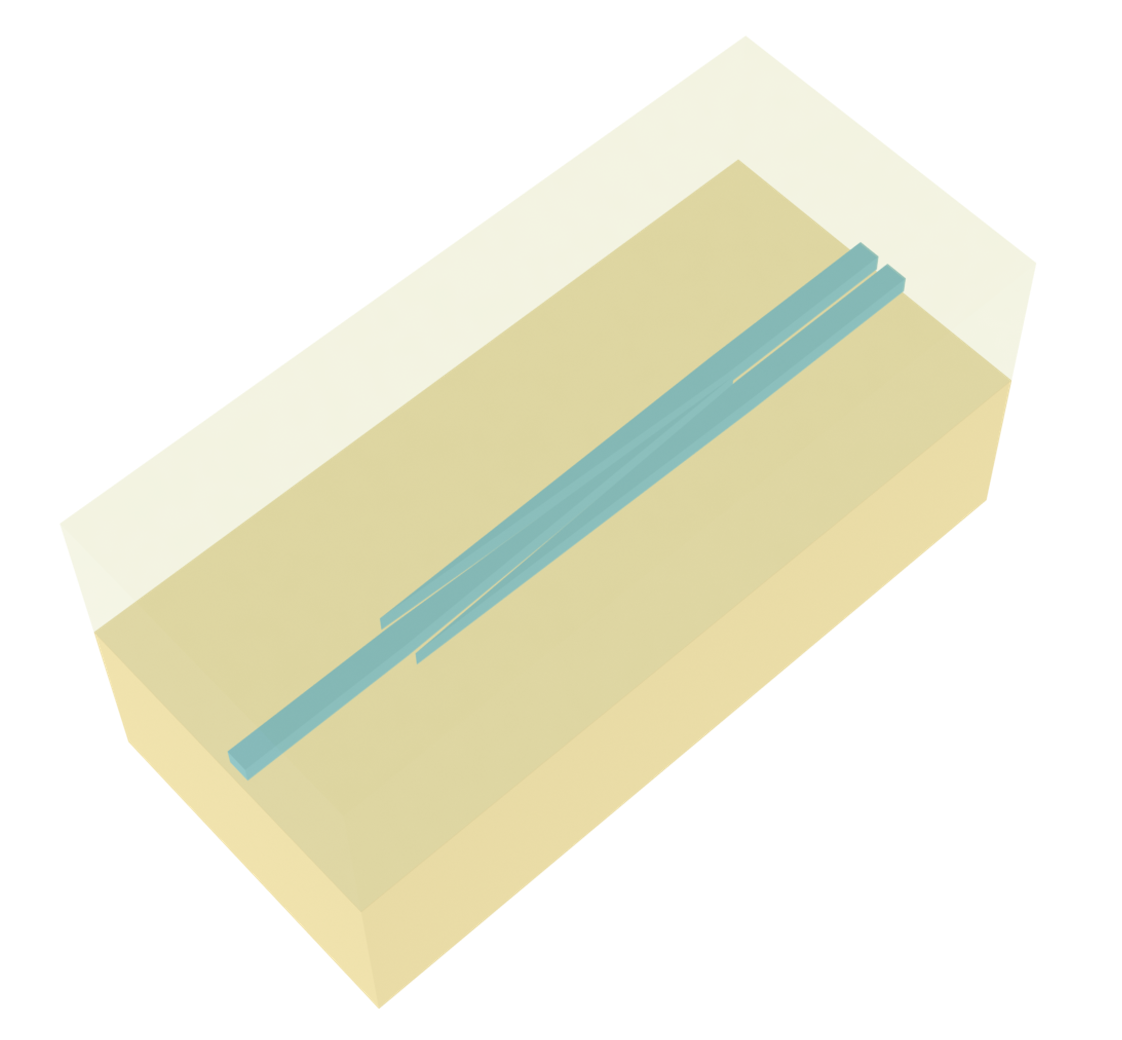 Schematic of the second strip to slot converter design