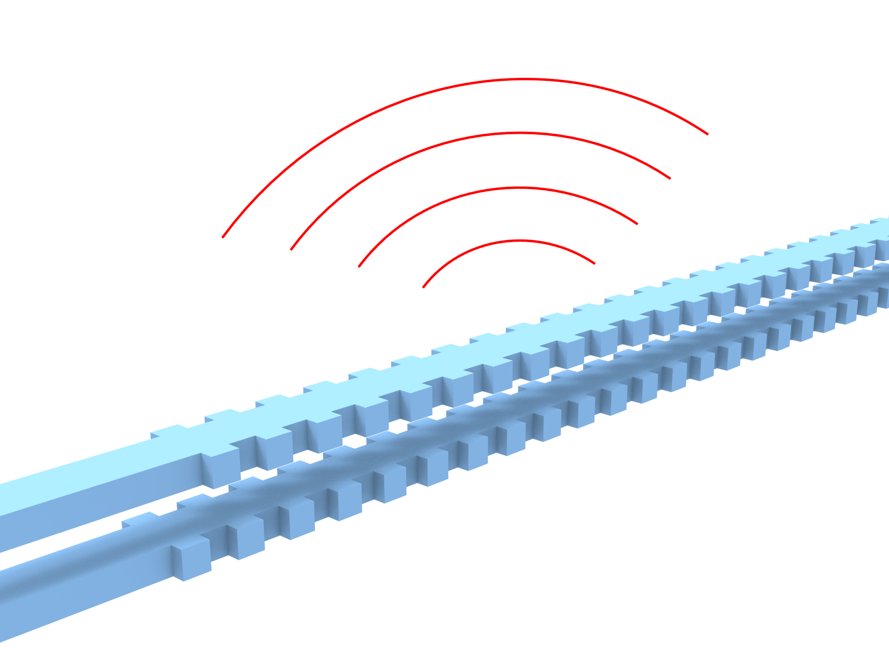 Schematic of the waveguide grating antenna