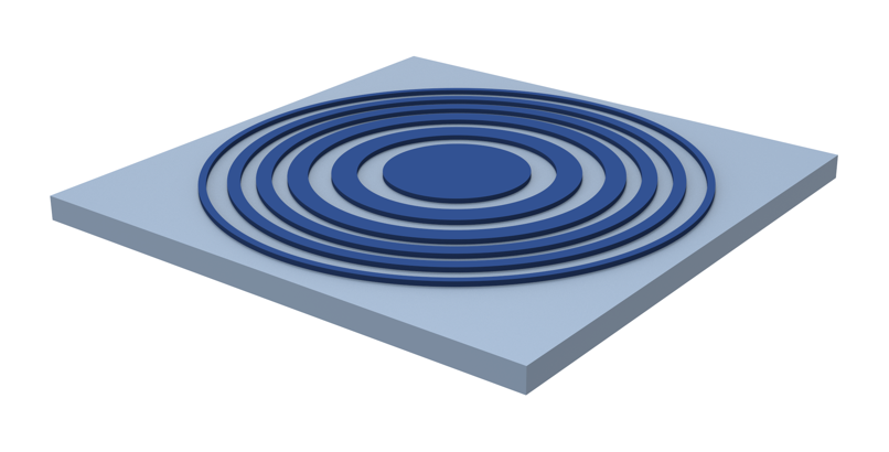 Field projection for a zone plate